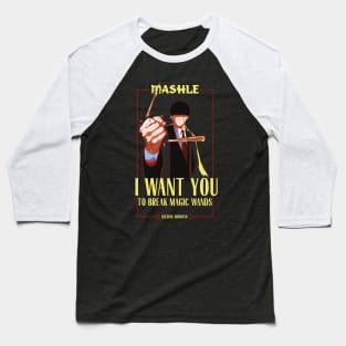 MASHLE: MAGIC AND MUSCLES (I WANT YOU) BLACK (GRUNGE STYLE) Baseball T-Shirt